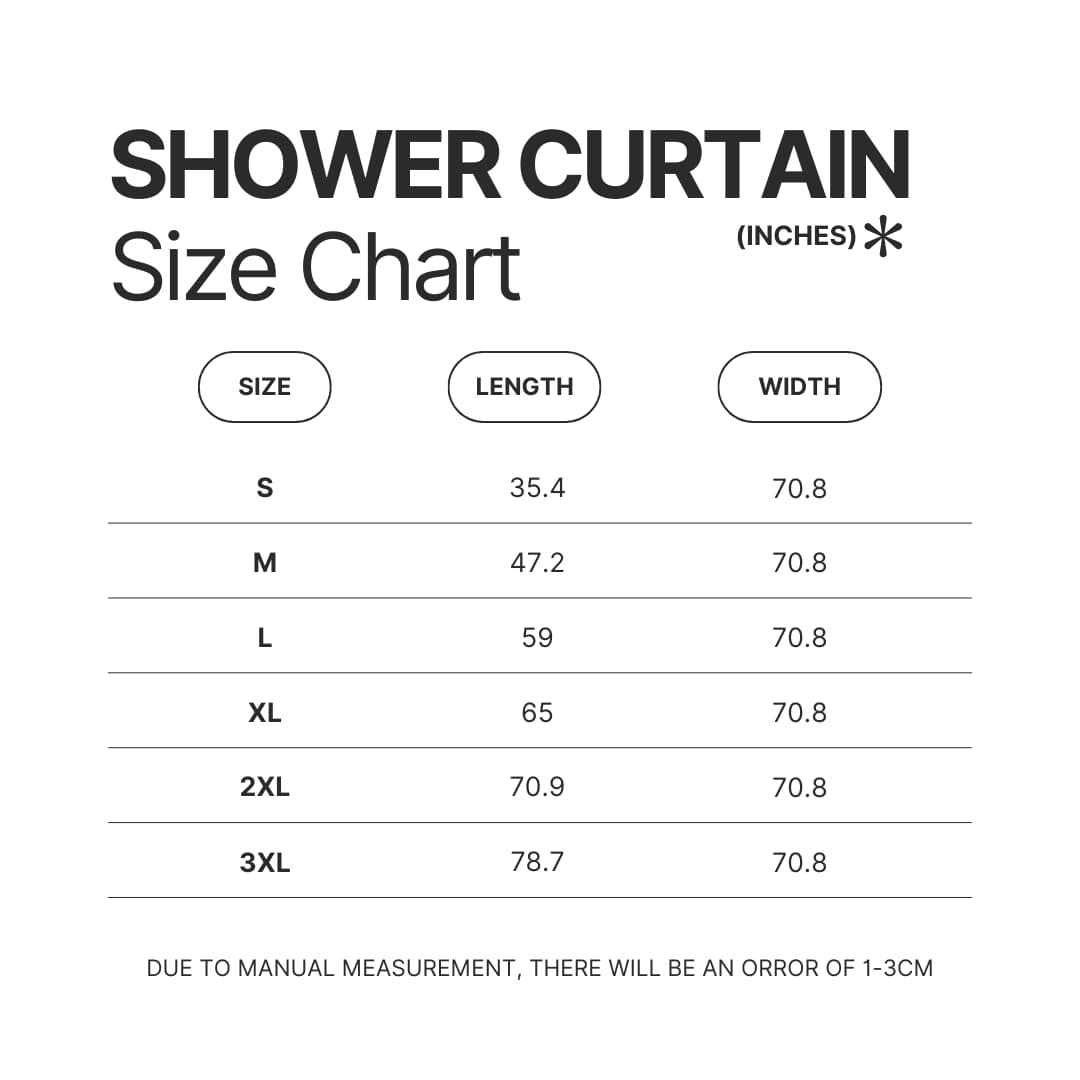Shower Curtain Size Chart - Power Rangers Mall