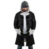 Black Psycho Rangers AOP Hooded Cloak Coat FRONT Mockup - Power Rangers Mall