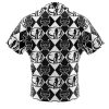 Black Ranger Pattern PR Short Sleeve Hawaiian Shirt BACK mockup - Power Rangers Mall