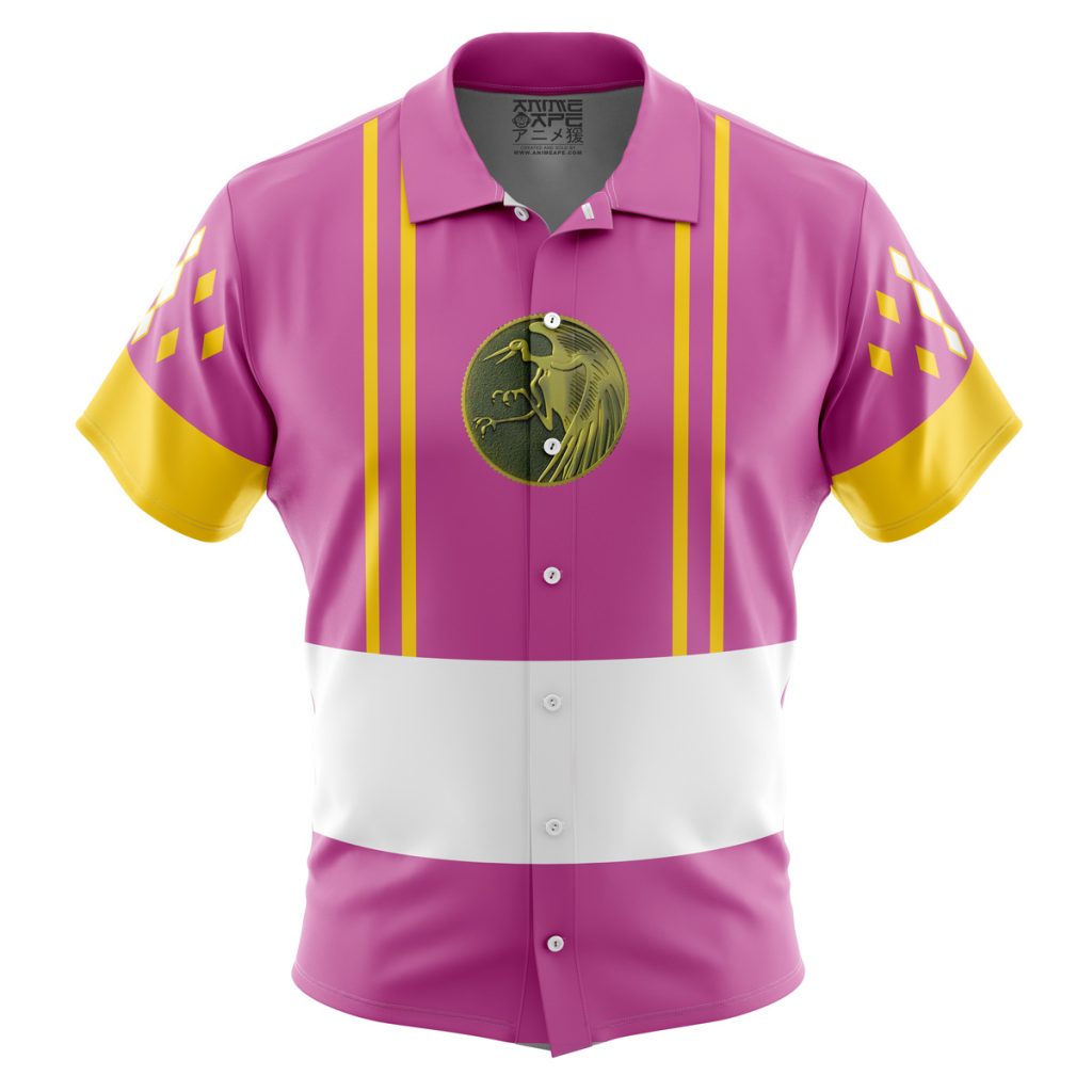 Button Up Hawaiian Shirt front new 105 - Power Rangers Mall