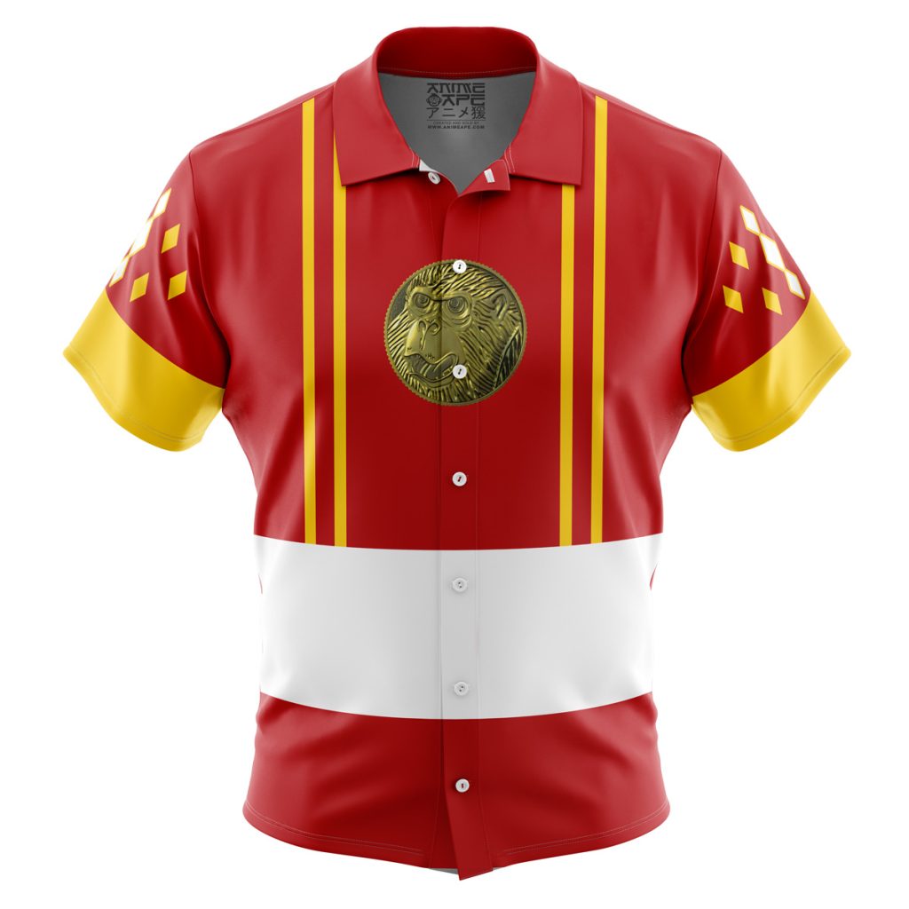 Button Up Hawaiian Shirt front new 13 - Power Rangers Mall