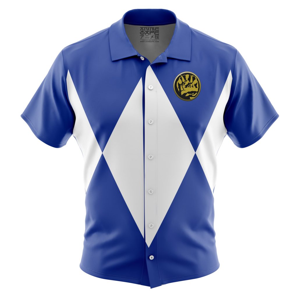 Button Up Hawaiian Shirt front new 25 - Power Rangers Mall