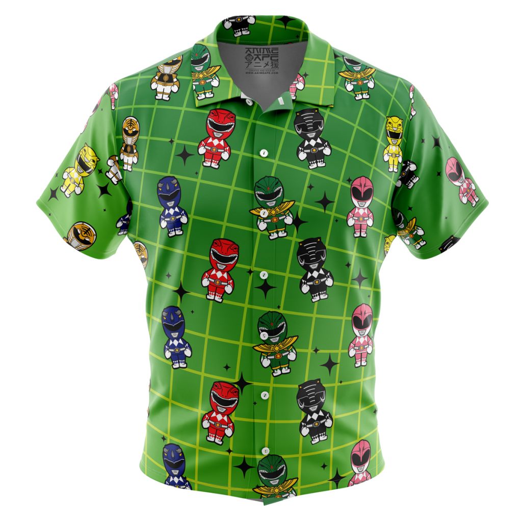 Button Up Hawaiian Shirt front new 26 - Power Rangers Mall