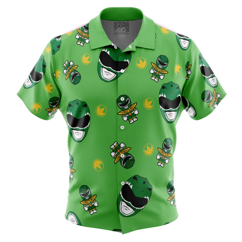 Button Up Hawaiian Shirt front new 81 - Power Rangers Mall