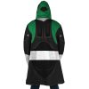 Green Psycho Rangers AOP Hooded Cloak Coat BACK Mockup - Power Rangers Mall
