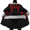 Red Psycho Rangers AOP Hooded Cloak Coat NO HOOD Mockup - Power Rangers Mall