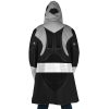 Silver Psycho Rangers AOP Hooded Cloak Coat BACK Mockup - Power Rangers Mall