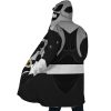 Silver Psycho Rangers AOP Hooded Cloak Coat SIDE Mockup - Power Rangers Mall