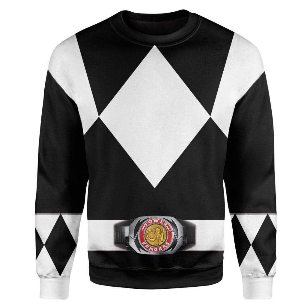 cosplay black power ranger custom t shirts hoodies apparel hd qm0102203 3d custom fleece hoodies long sleeve s 369542 - Power Rangers Mall