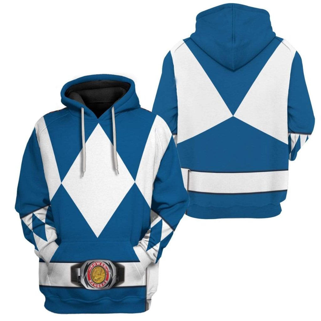 cosplay blue power ranger custom t shirts hoodies apparel hd qm0102204 3d custom fleece hoodies 280847 - Power Rangers Mall