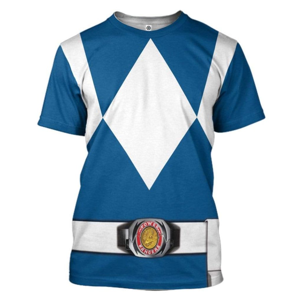 cosplay blue power ranger custom t shirts hoodies apparel hd qm0102204 3d custom fleece hoodies t shirt s 771192 - Power Rangers Mall