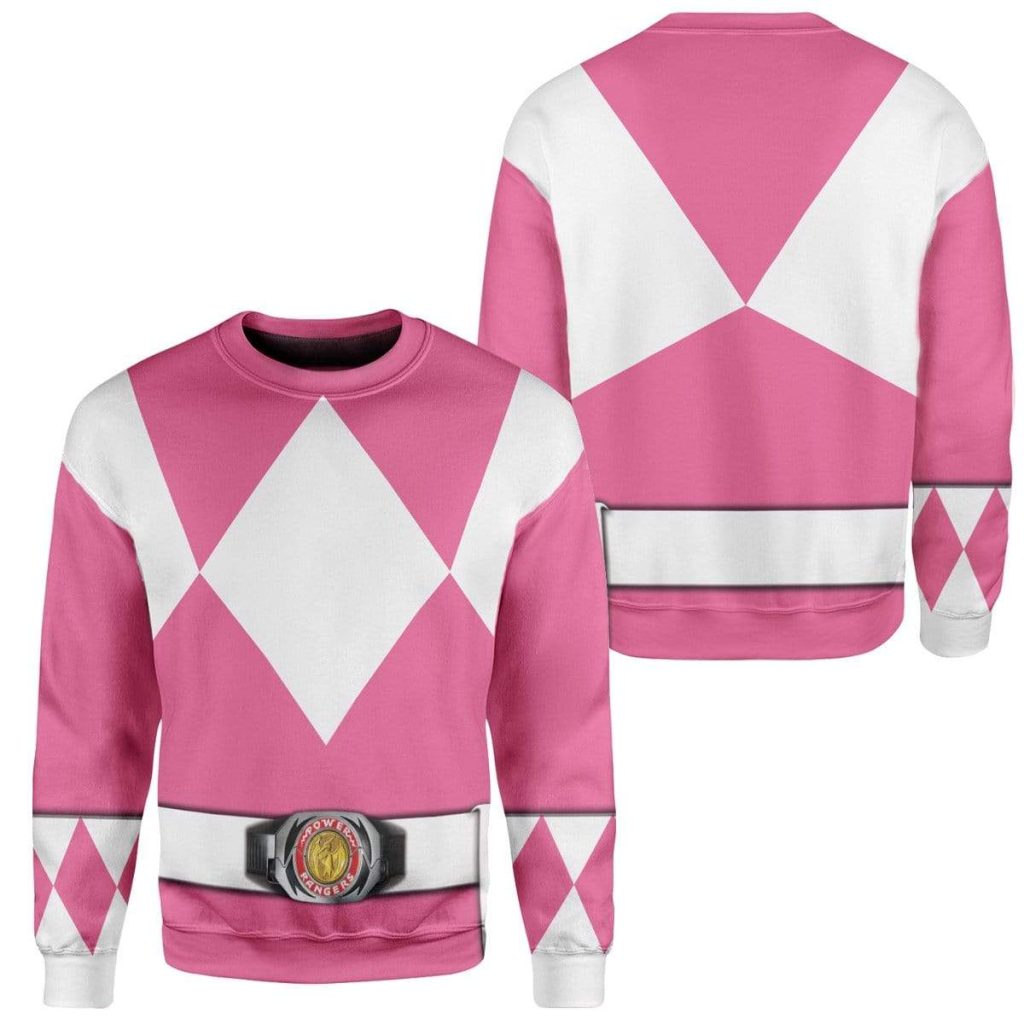 cosplay pink power ranger custom t shirts hoodies apparel h01025 3d custom fleece hoodies 111949 - Power Rangers Mall