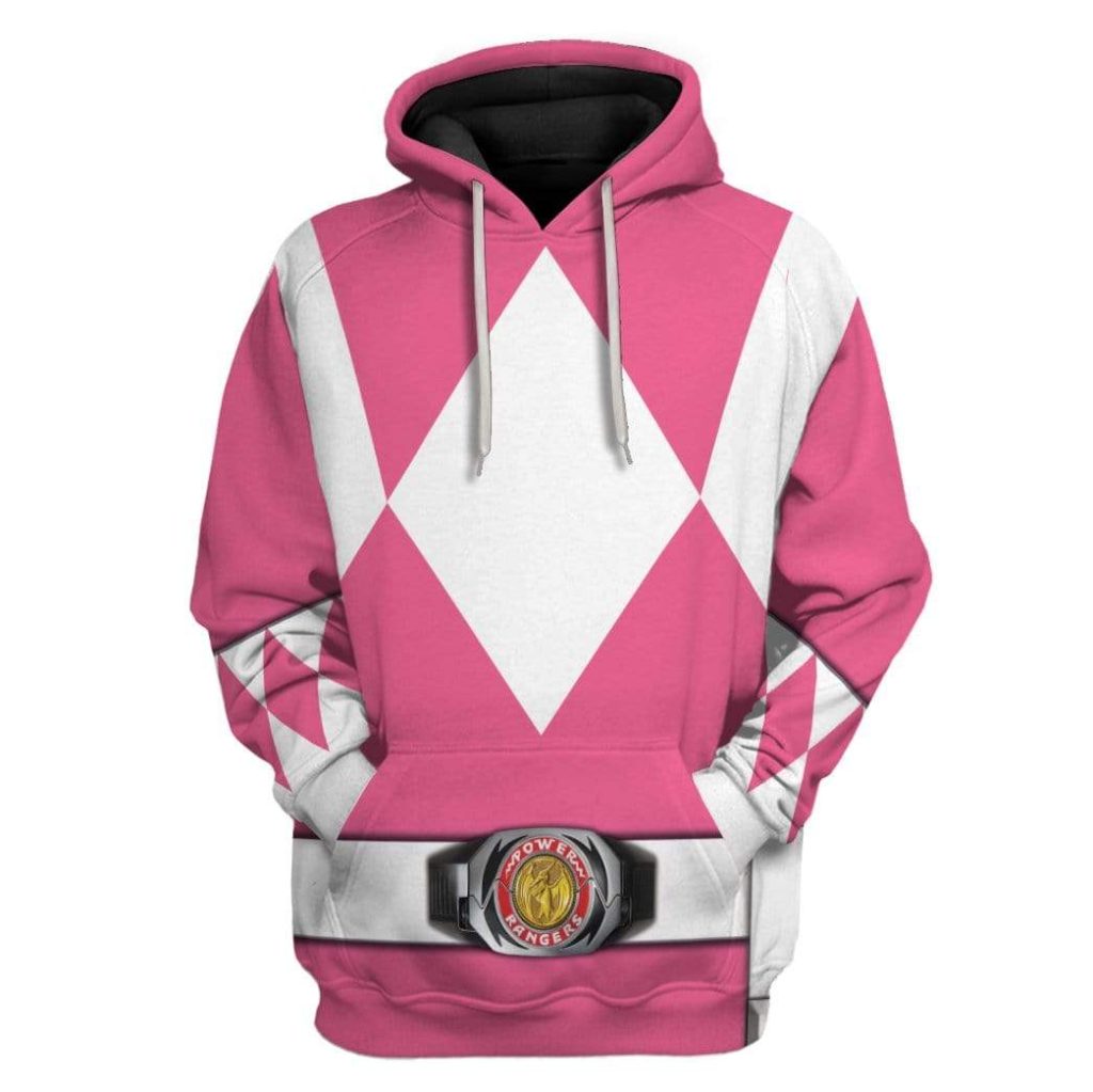 cosplay pink power ranger custom t shirts hoodies apparel h01025 3d custom fleece hoodies hoodie s 411019 - Power Rangers Mall