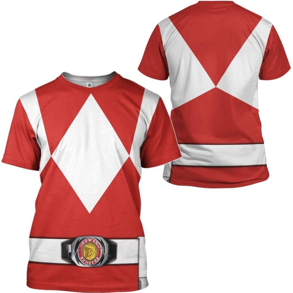 cosplay red power ranger custom t shirts hoodies apparel hd qm0102201 3d custom fleece hoodies 174057 - Power Rangers Mall