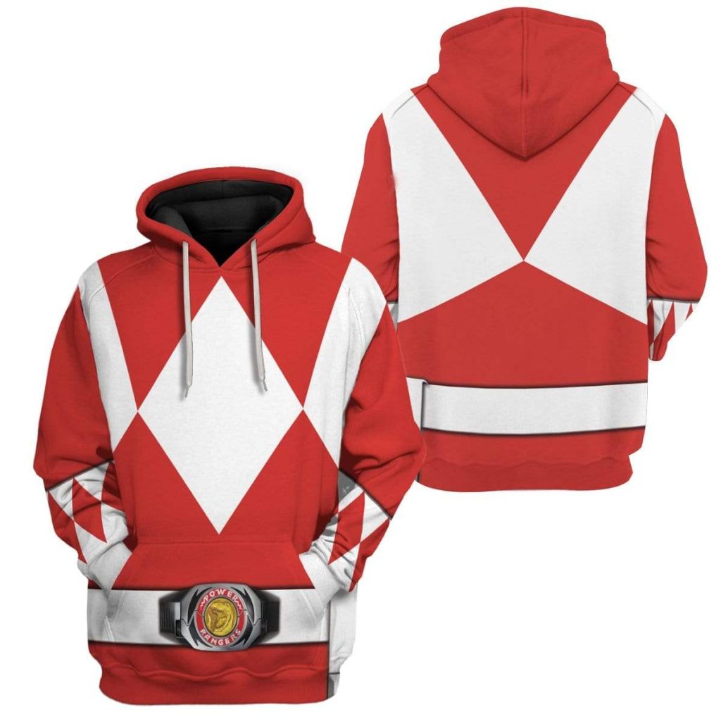 cosplay red power ranger custom t shirts hoodies apparel hd qm0102201 3d custom fleece hoodies 226136 - Power Rangers Mall