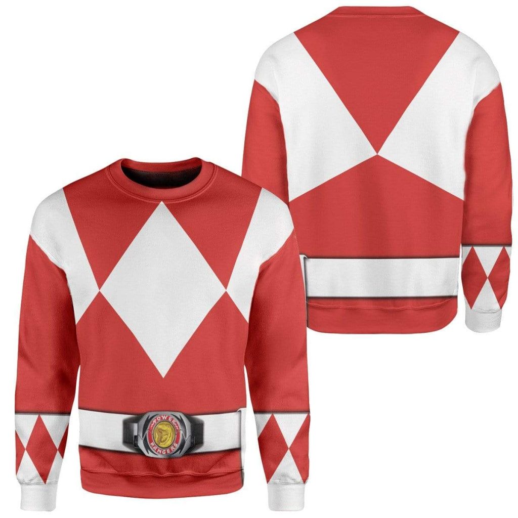 cosplay red power ranger custom t shirts hoodies apparel hd qm0102201 3d custom fleece hoodies 457066 - Power Rangers Mall