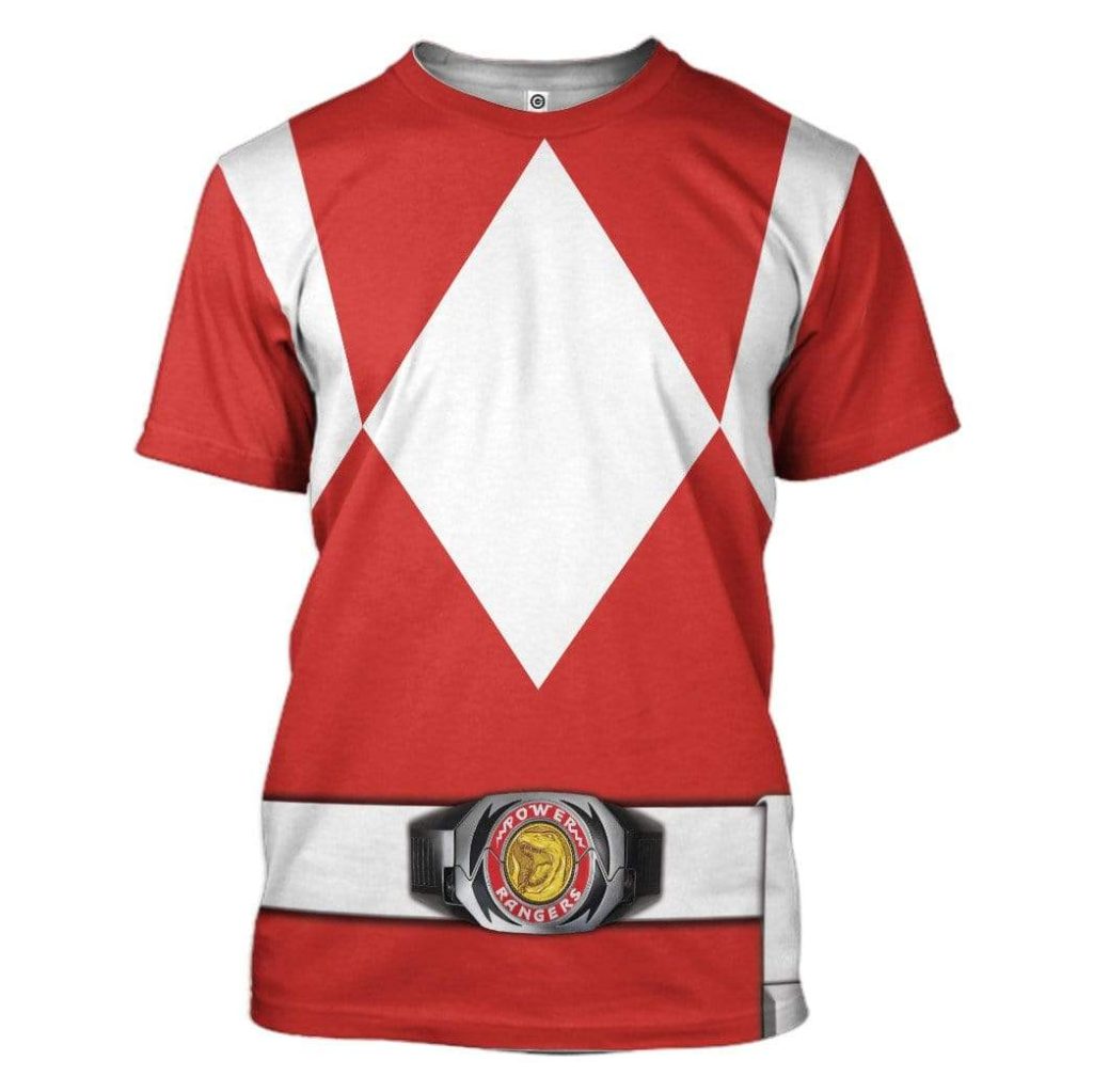 cosplay red power ranger custom t shirts hoodies apparel hd qm0102201 3d custom fleece hoodies t shirt s 705863 - Power Rangers Mall
