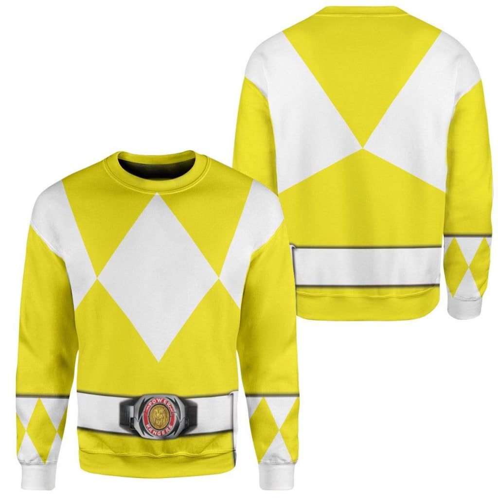 cosplay yellow power ranger custom t shirts hoodies apparel hd qm0102202 3d custom fleece hoodies 567941 - Power Rangers Mall