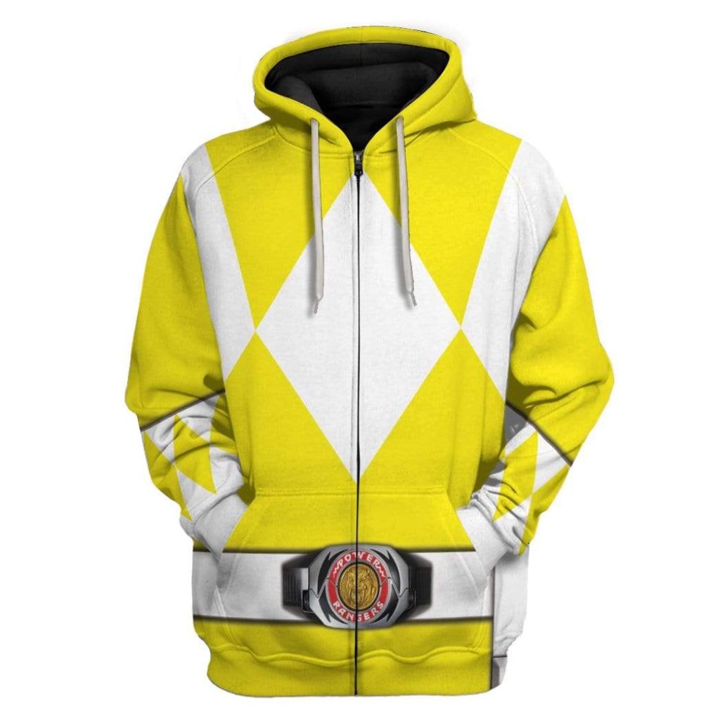 cosplay yellow power ranger custom t shirts hoodies apparel hd qm0102202 3d custom fleece hoodies zip hoodie s 171909 - Power Rangers Mall