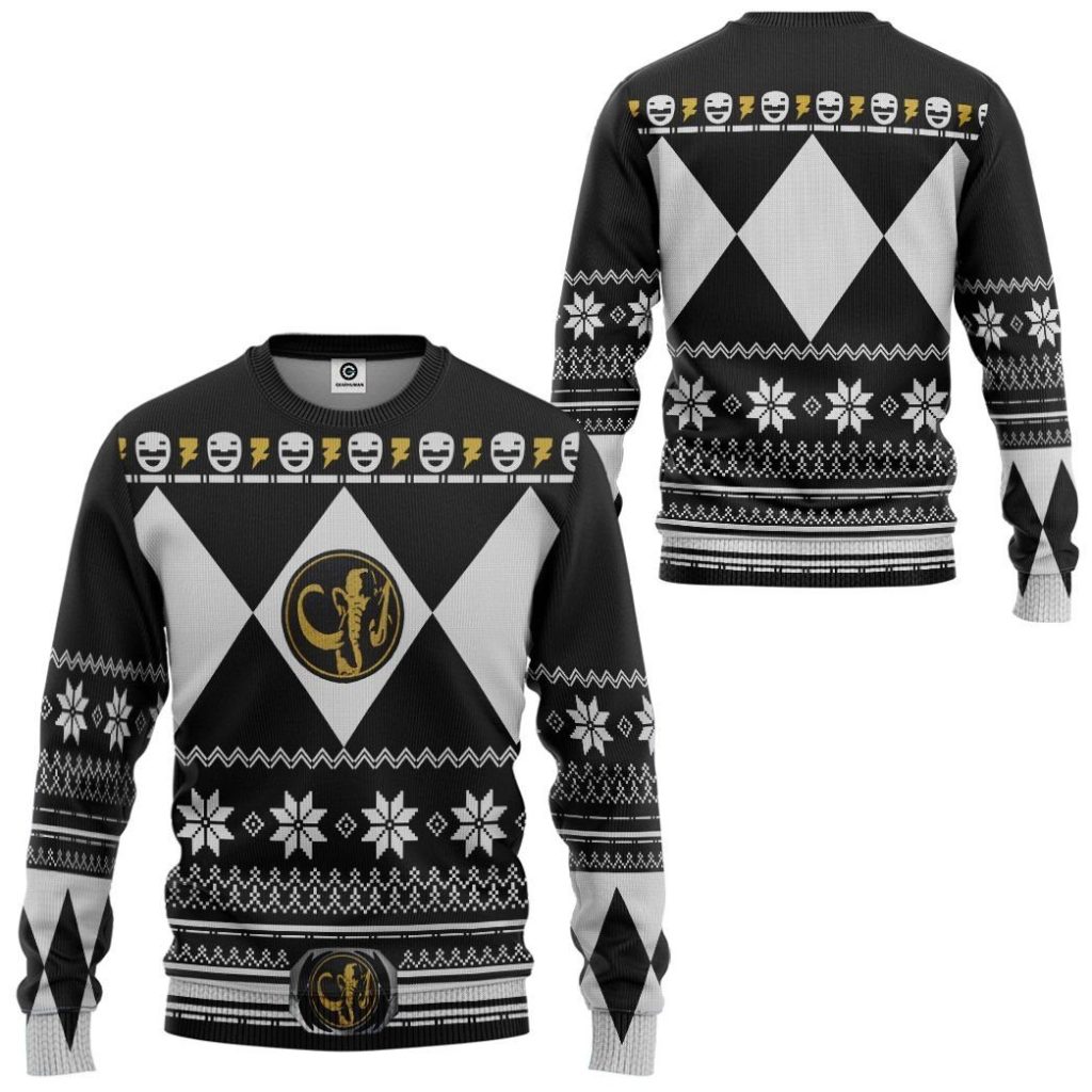 gearhuman 3d black power ranger custom tshirt hoodie apparel cw29108 3d apparel 329415 - Power Rangers Mall