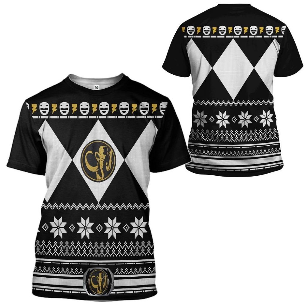 gearhuman 3d black power ranger custom tshirt hoodie apparel cw29108 3d apparel 471091 - Power Rangers Mall