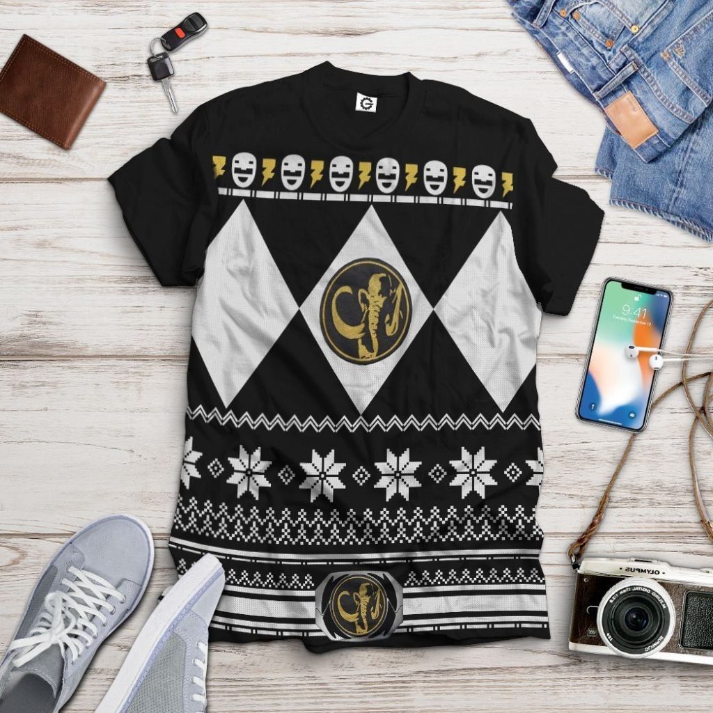 gearhuman 3d black power ranger custom tshirt hoodie apparel cw29108 3d apparel 673048 - Power Rangers Mall