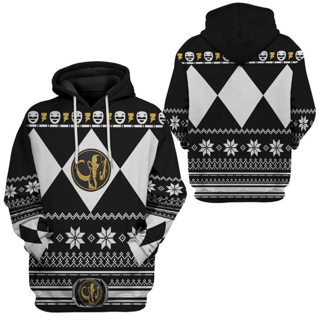 gearhuman 3d black power ranger custom tshirt hoodie apparel cw29108 3d apparel 815169 - Power Rangers Mall