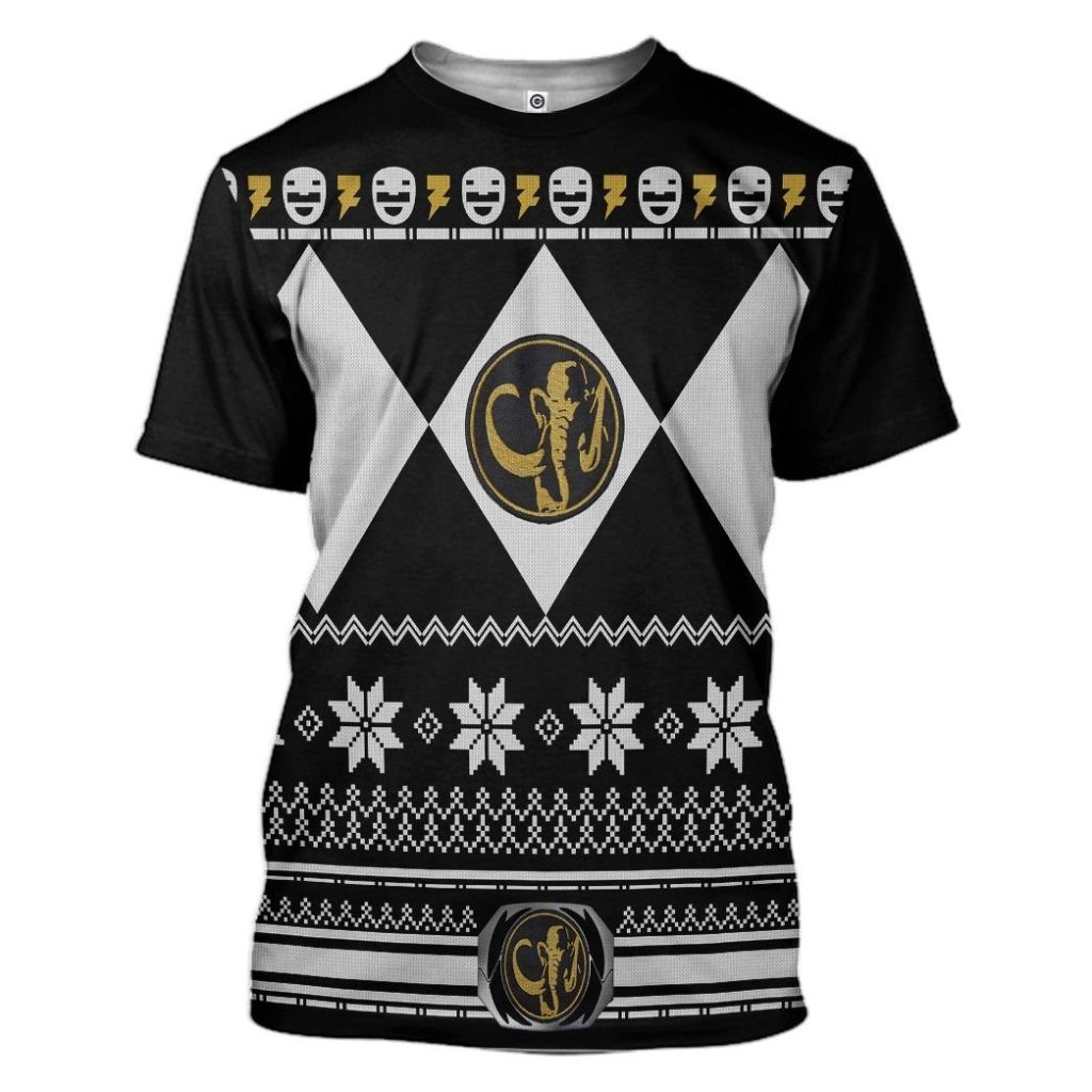 gearhuman 3d black power ranger custom tshirt hoodie apparel cw29108 3d apparel t shirt s 994432 - Power Rangers Mall