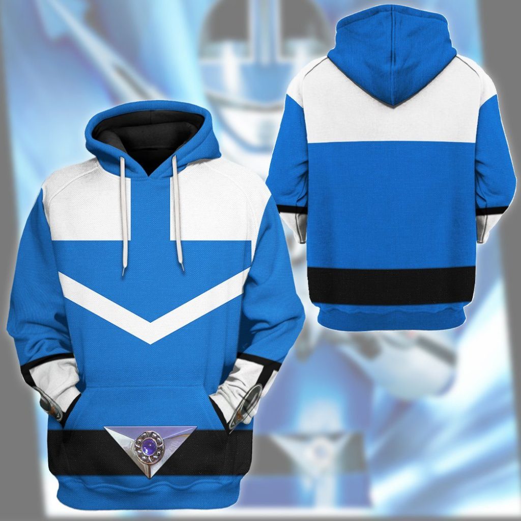 gearhuman 3d blue power rangers time force tshirt hoodie apparel gb15015 3d apparel 455796 - Power Rangers Mall