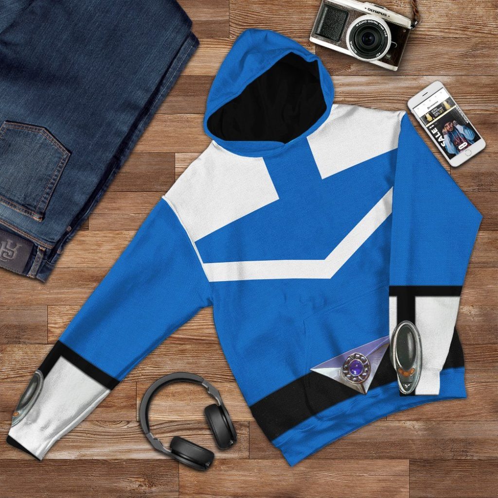 gearhuman 3d blue power rangers time force tshirt hoodie apparel gb15015 3d apparel 595348 - Power Rangers Mall