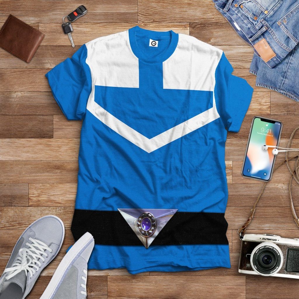 gearhuman 3d blue power rangers time force tshirt hoodie apparel gb15015 3d apparel 976726 - Power Rangers Mall