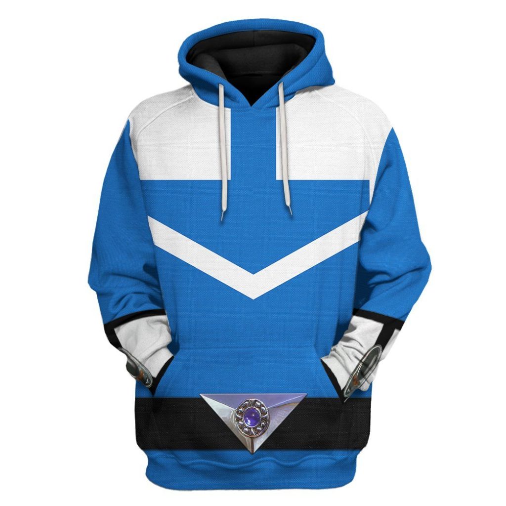 gearhuman 3d blue power rangers time force tshirt hoodie apparel gb15015 3d apparel hoodie s 290005 - Power Rangers Mall