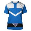 gearhuman 3d blue power rangers time force tshirt hoodie apparel gb15015 3d apparel t shirt s 228332 - Power Rangers Mall