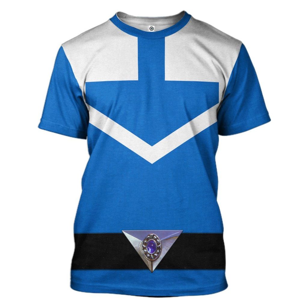 gearhuman 3d blue power rangers time force tshirt hoodie apparel gb15015 3d apparel t shirt s 228332 - Power Rangers Mall