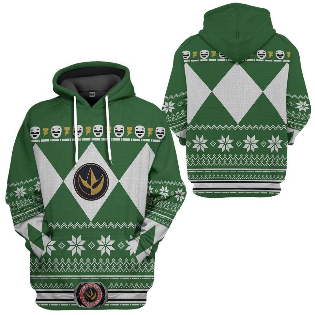 gearhuman 3d green power ranger custom tshirt hoodie apparel cw29104 3d apparel 610179 83321cdb 332e 4a1a 9abe 09715297f710 - Power Rangers Mall