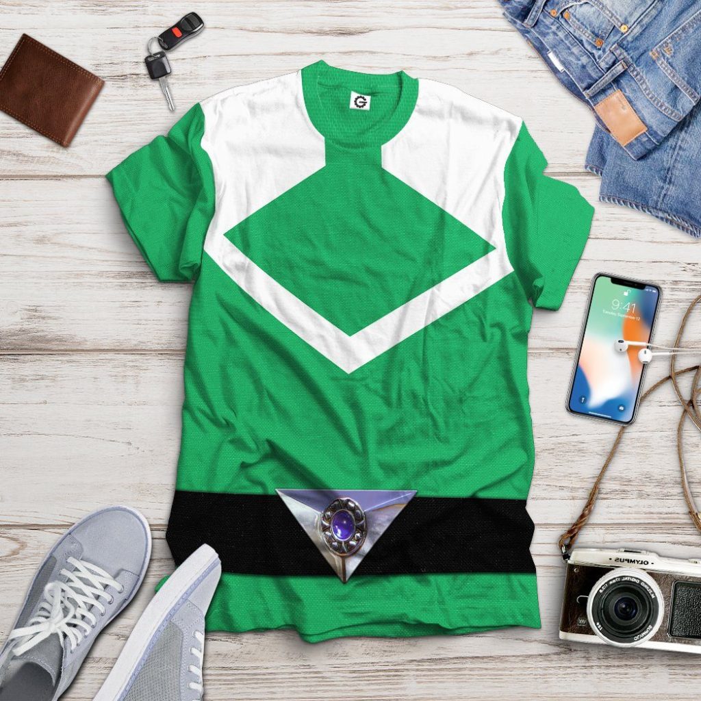 gearhuman 3d green power rangers time force tshirt hoodie apparel gb15019 3d apparel 503642 - Power Rangers Mall
