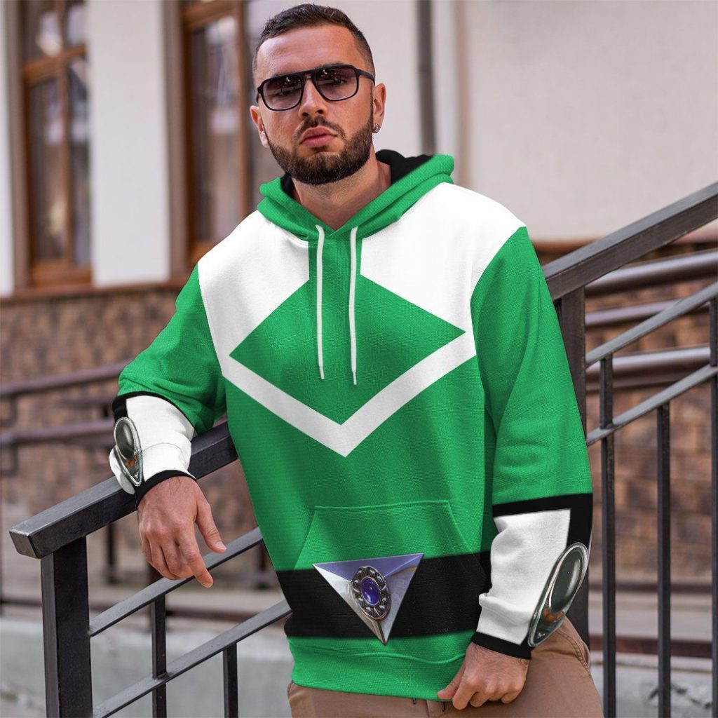 gearhuman 3d green power rangers time force tshirt hoodie apparel gb15019 3d apparel 612511 - Power Rangers Mall