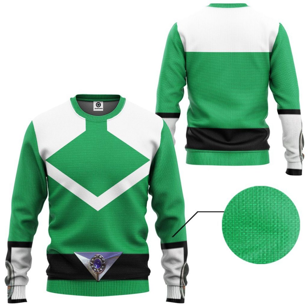 gearhuman 3d green power rangers time force tshirt hoodie apparel gb15019 3d apparel 648609 - Power Rangers Mall