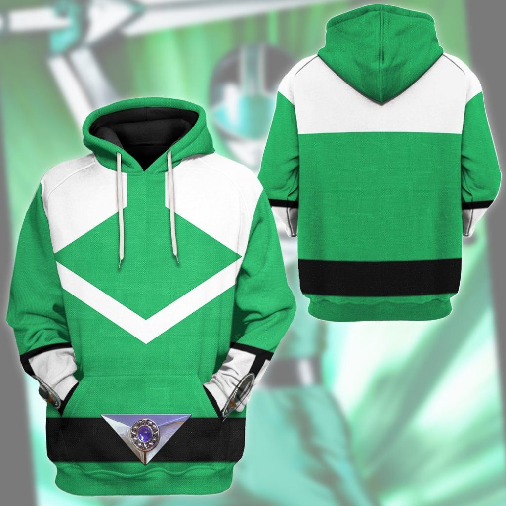 gearhuman 3d green power rangers time force tshirt hoodie apparel gb15019 3d apparel 733346 - Power Rangers Mall