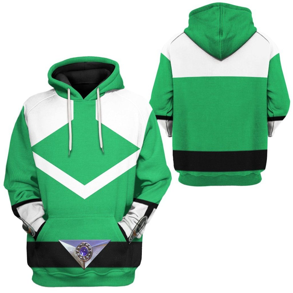 gearhuman 3d green power rangers time force tshirt hoodie apparel gb15019 3d apparel 950828 - Power Rangers Mall