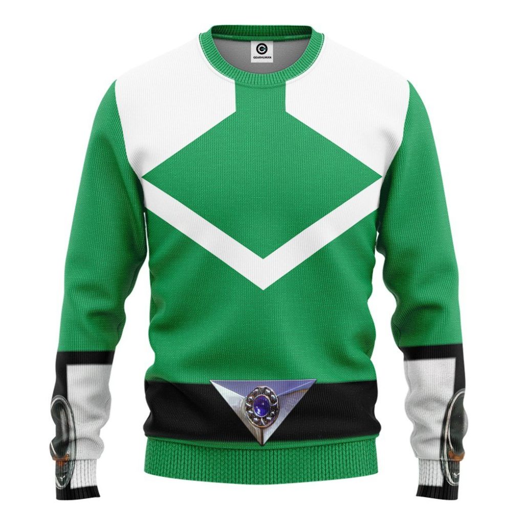 gearhuman 3d green power rangers time force tshirt hoodie apparel gb15019 3d apparel long sleeve s 780458 - Power Rangers Mall