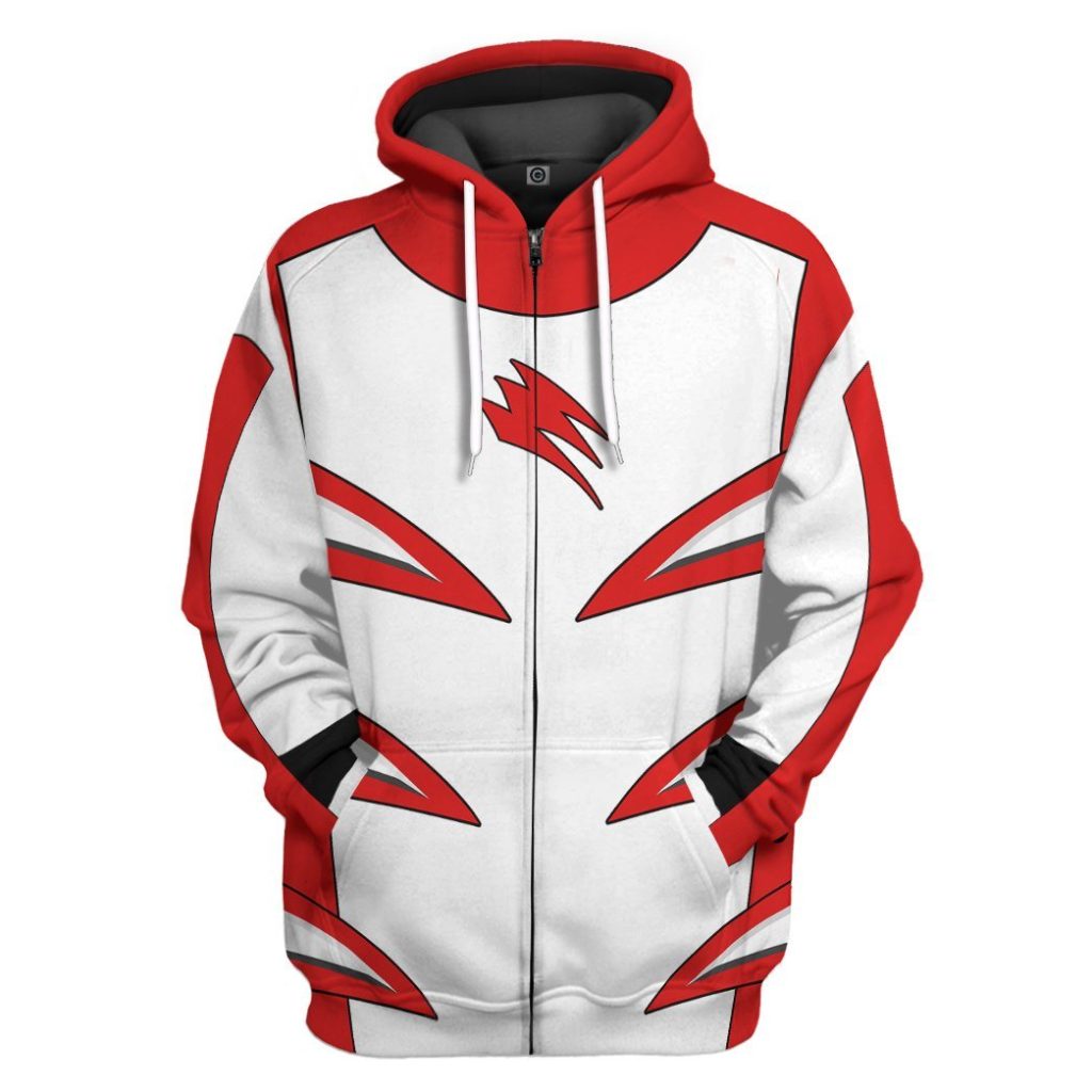 gearhuman 3d jungle fury red master mode power ranger tshirt hoodie apparel gb190119 3d apparel zip hoodie s 652496 - Power Rangers Mall