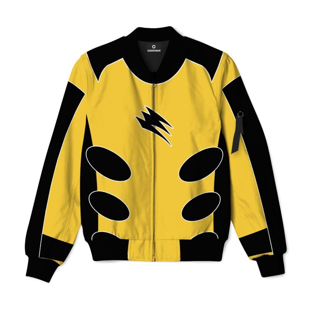 gearhuman 3d jungle fury yellow power ranger bomber gb190110 bomber jacket bomber s 961564 - Power Rangers Mall