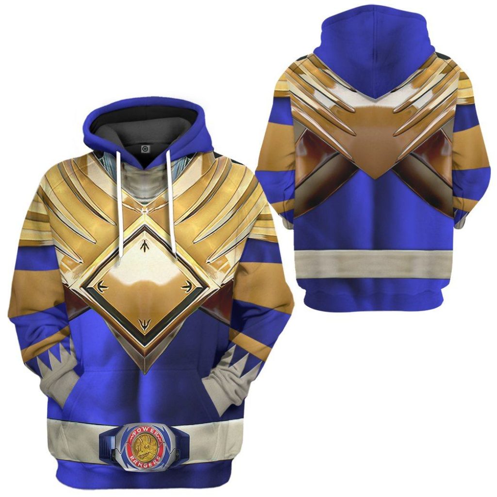 gearhuman 3d mighty morphin blue 2 power rangers custom hoodie apparel gn01103 3d apparel 120039 - Power Rangers Mall