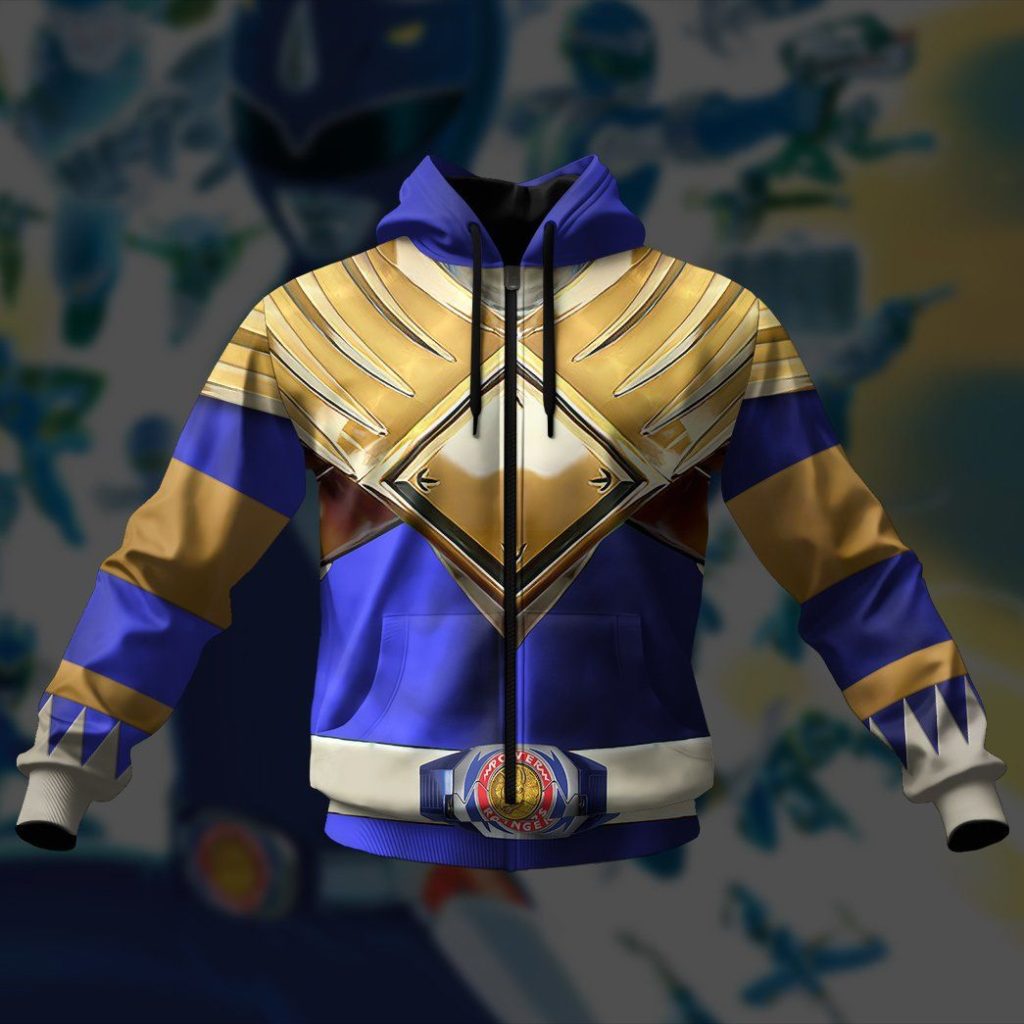 gearhuman 3d mighty morphin blue 2 power rangers custom hoodie apparel gn01103 3d apparel 245901 - Power Rangers Mall