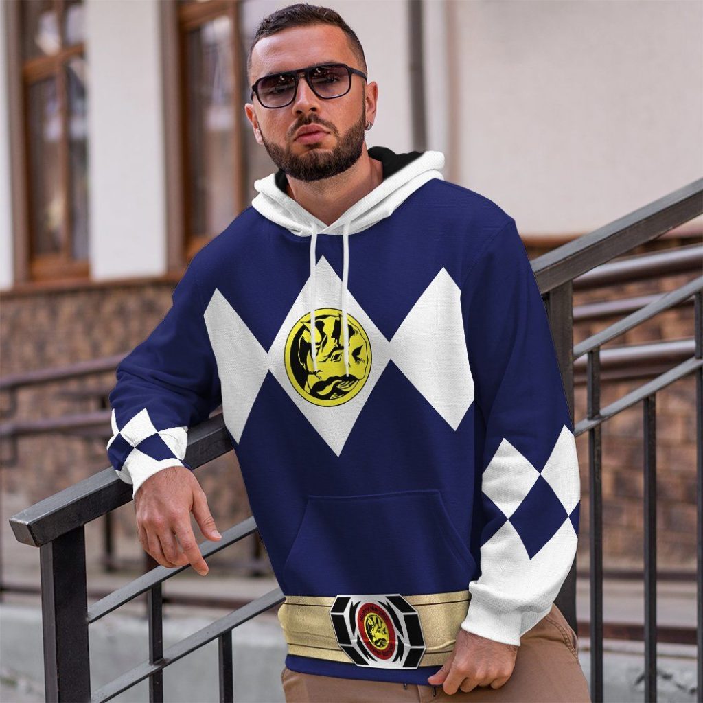 gearhuman 3d mighty morphin power ranger blue tshirt hoodie apparel gk190115 3d apparel 693673 - Power Rangers Mall