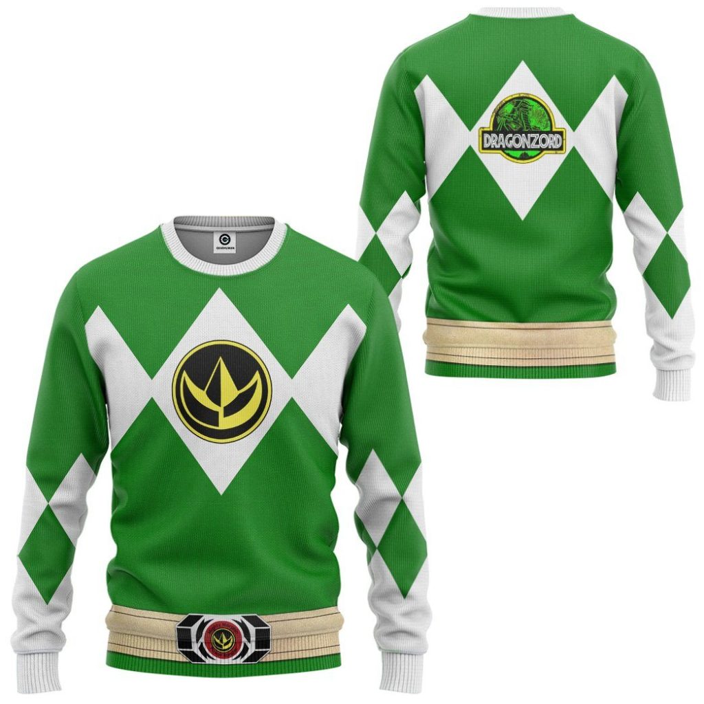 gearhuman 3d mighty morphin power ranger green tshirt hoodie apparel gk190112 3d apparel 177849 - Power Rangers Mall
