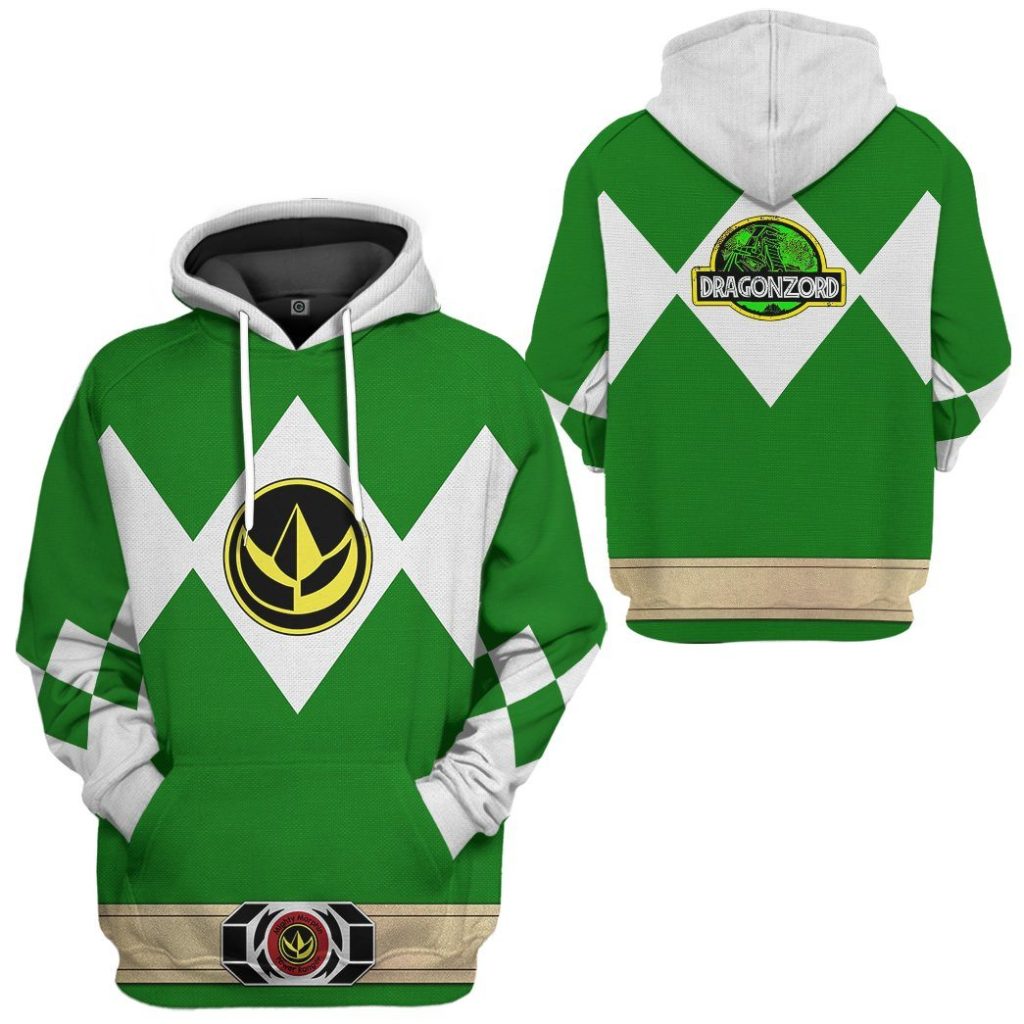 gearhuman 3d mighty morphin power ranger green tshirt hoodie apparel gk190112 3d apparel 242546 - Power Rangers Mall