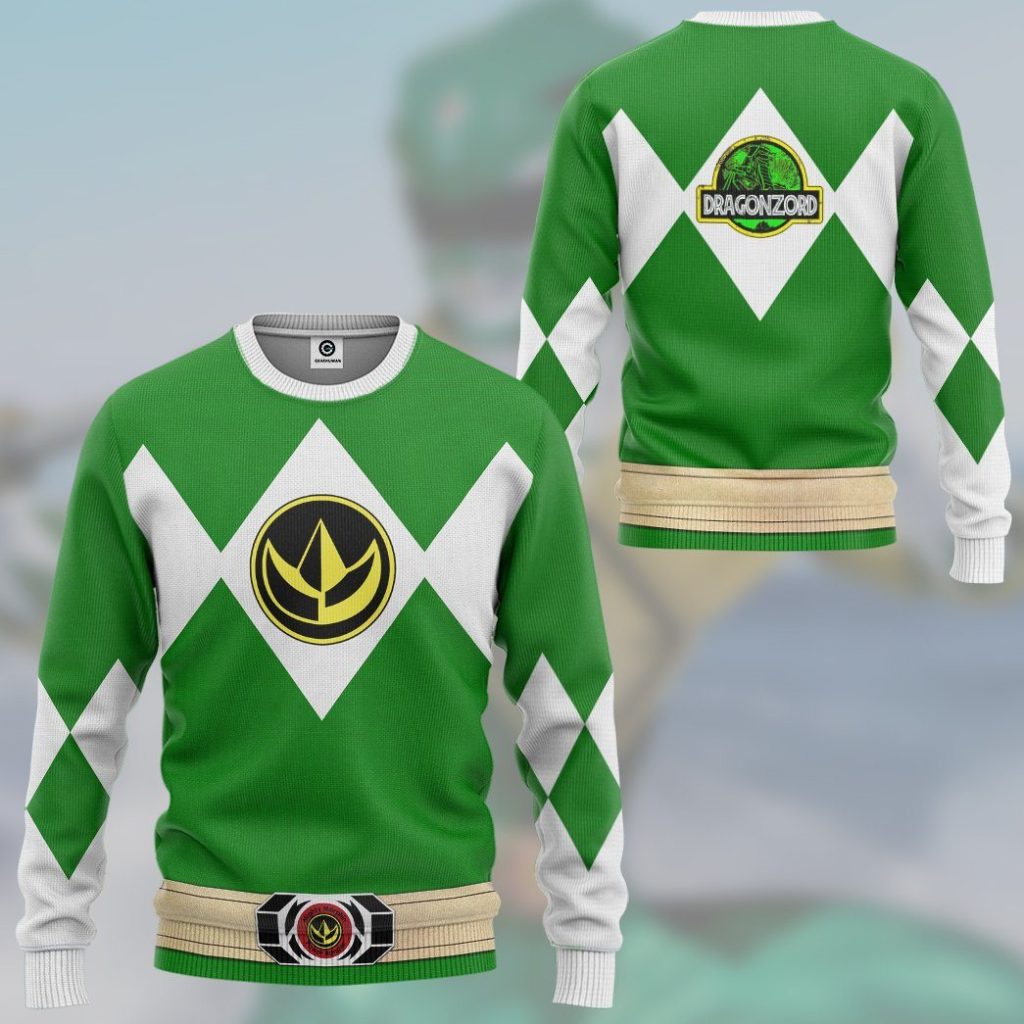gearhuman 3d mighty morphin power ranger green tshirt hoodie apparel gk190112 3d apparel 334421 - Power Rangers Mall