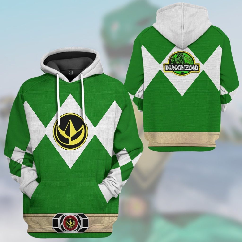 gearhuman 3d mighty morphin power ranger green tshirt hoodie apparel gk190112 3d apparel 612039 - Power Rangers Mall